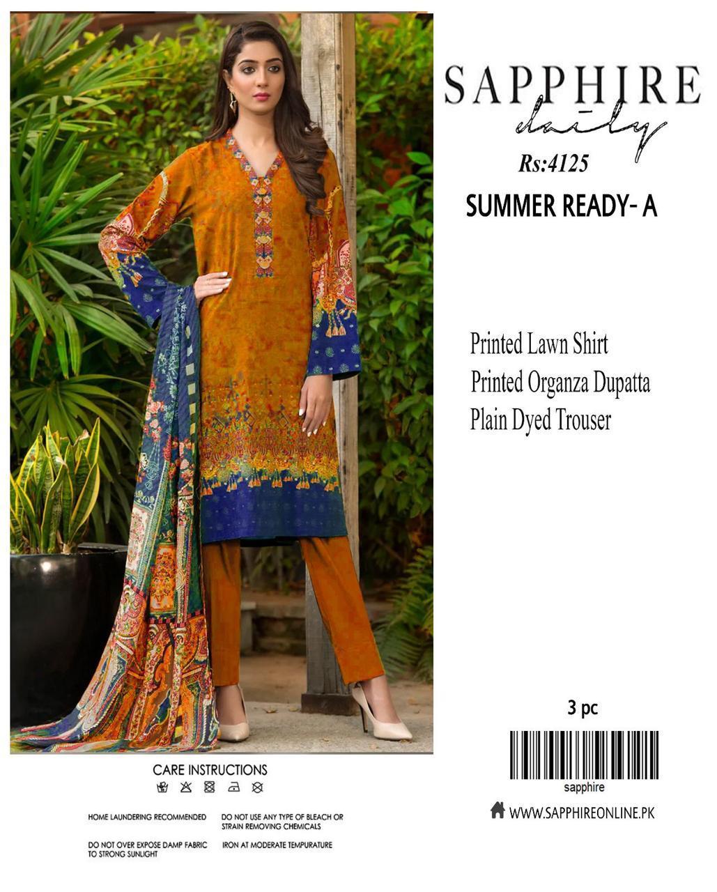 Sapphire Summer Lawn (3PC)