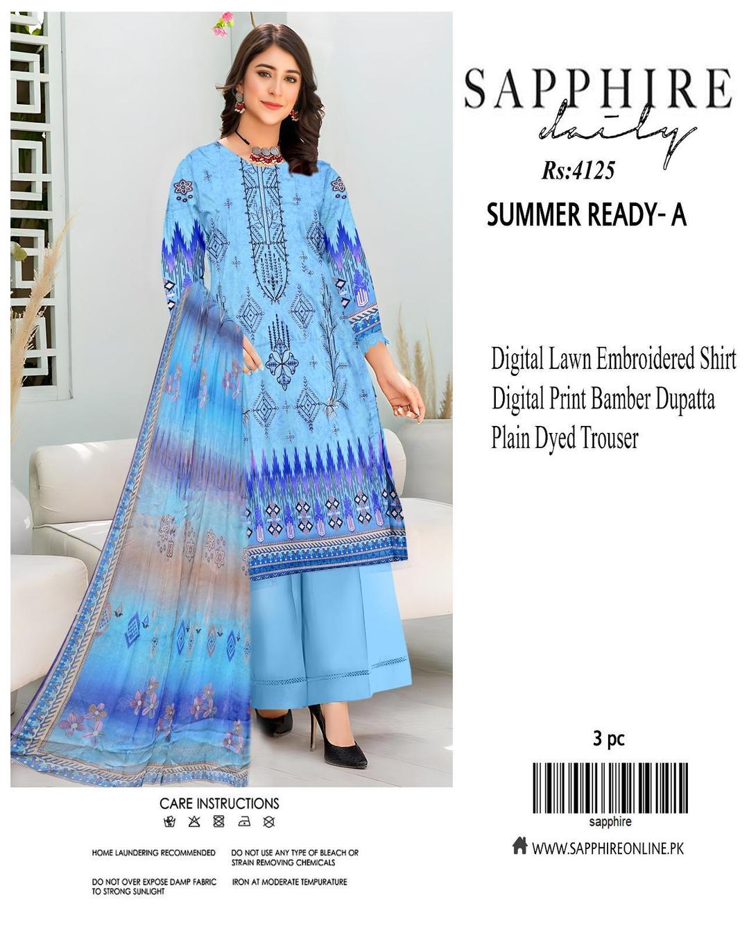 Sapphire – Lawn 3PC