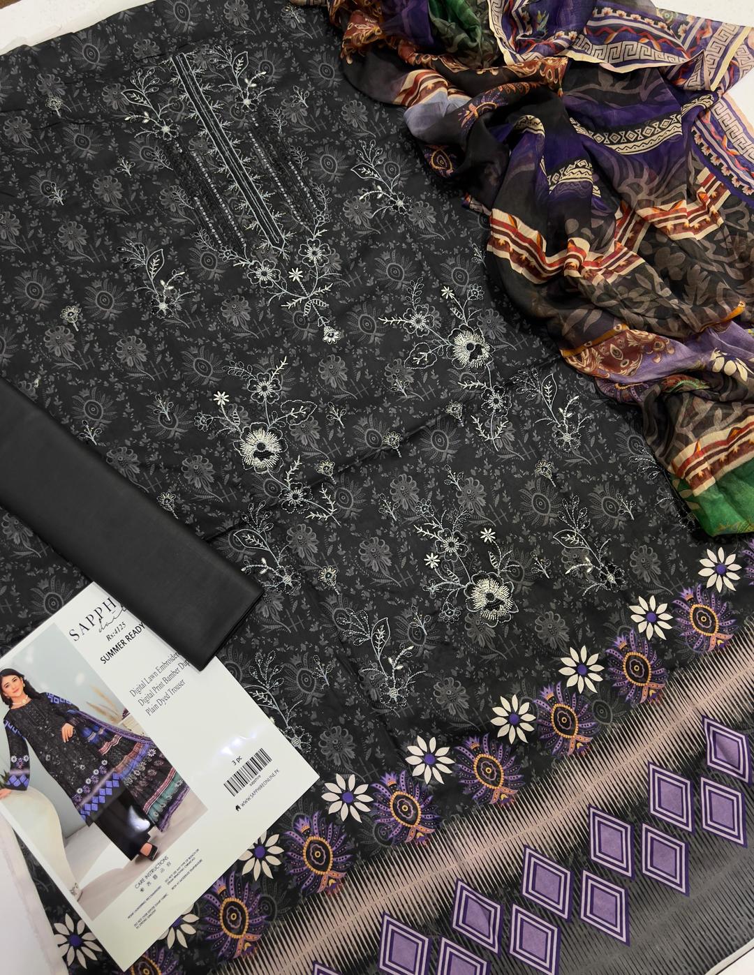 Sapphire 3PC Lawn Suits