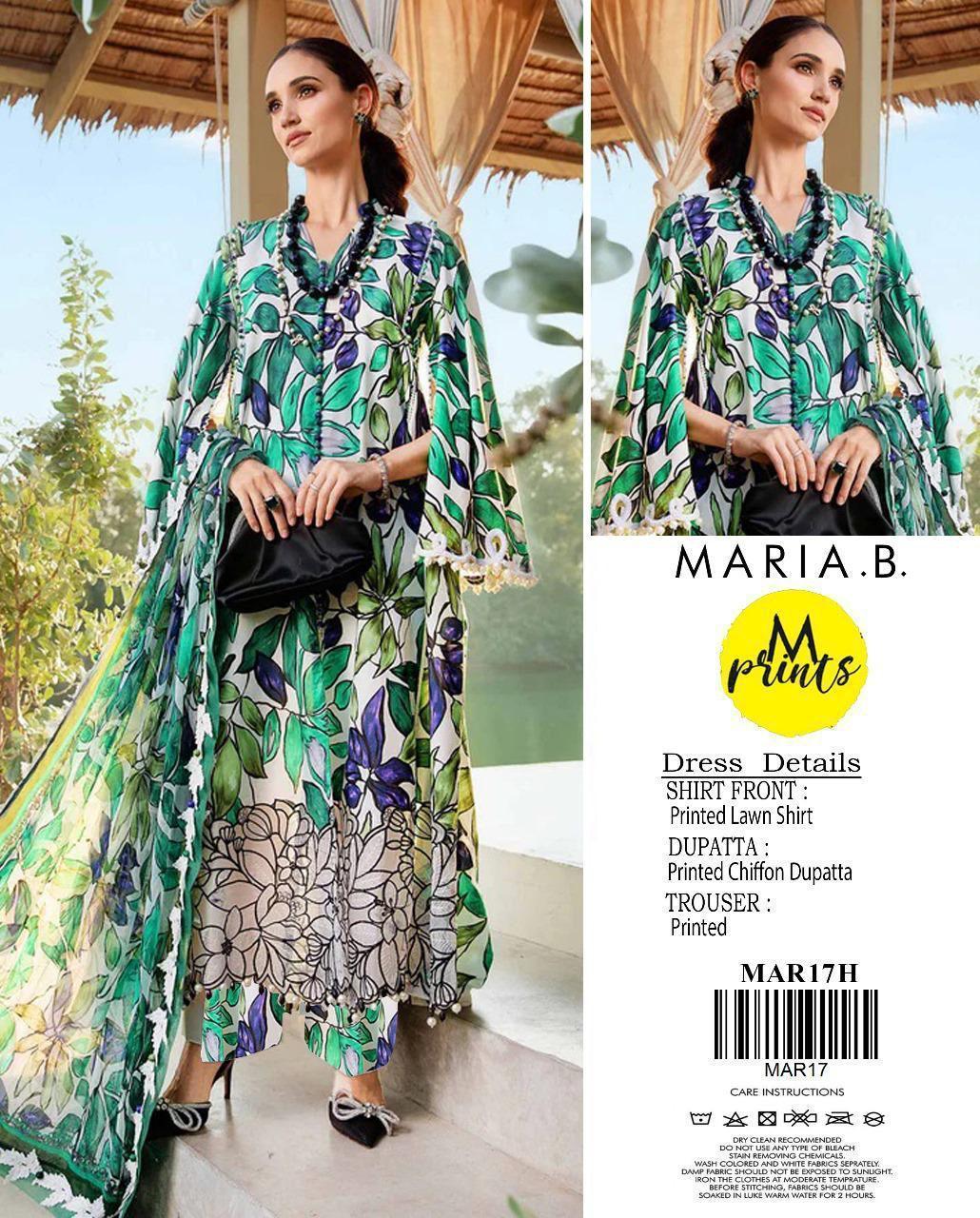 Maria B – M Prints (3PC Lawn) Green