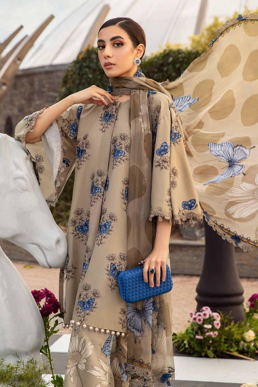 3 Pcs Women's Unstitched Khaddar Digital Print Suit