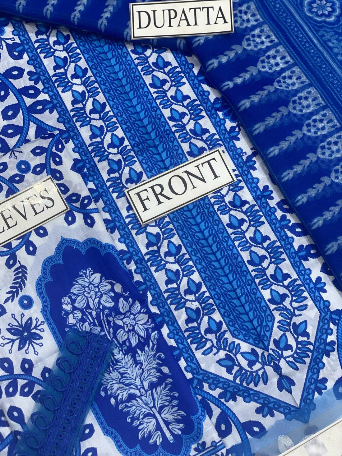 Maria B 3PC Blue Lawn – M Prints