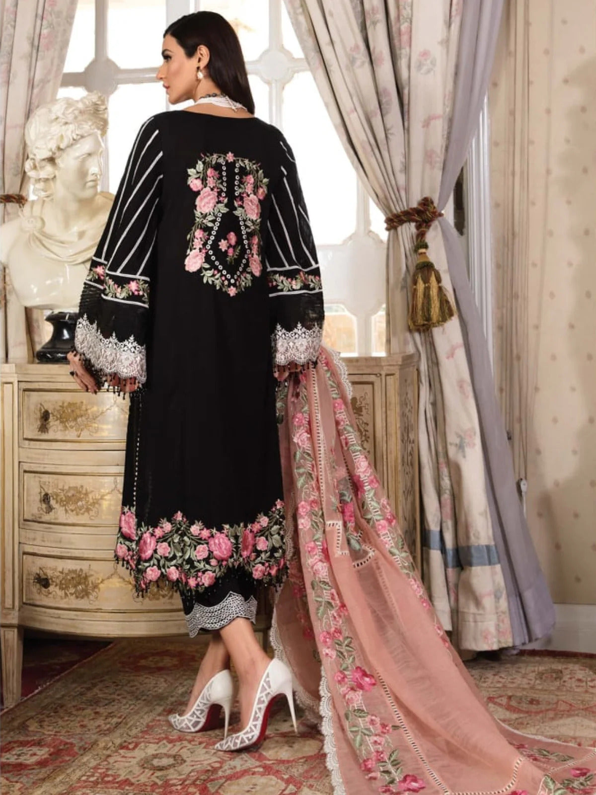 Women's Unstitched Embroidered Suit