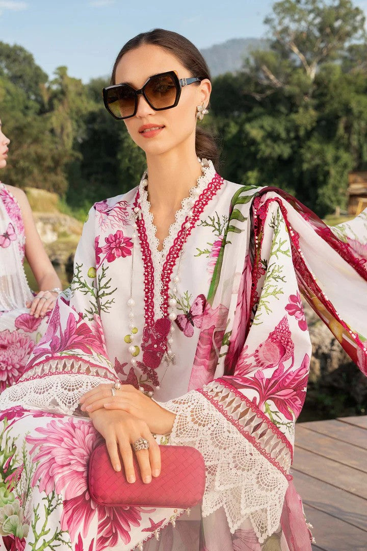 Maria B 3PC Pink  Lawn – M Prints