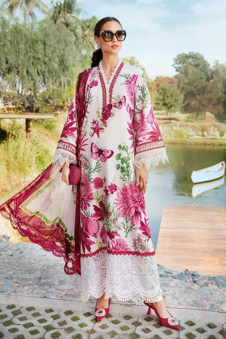 Maria B 3PC Pink  Lawn – M Prints