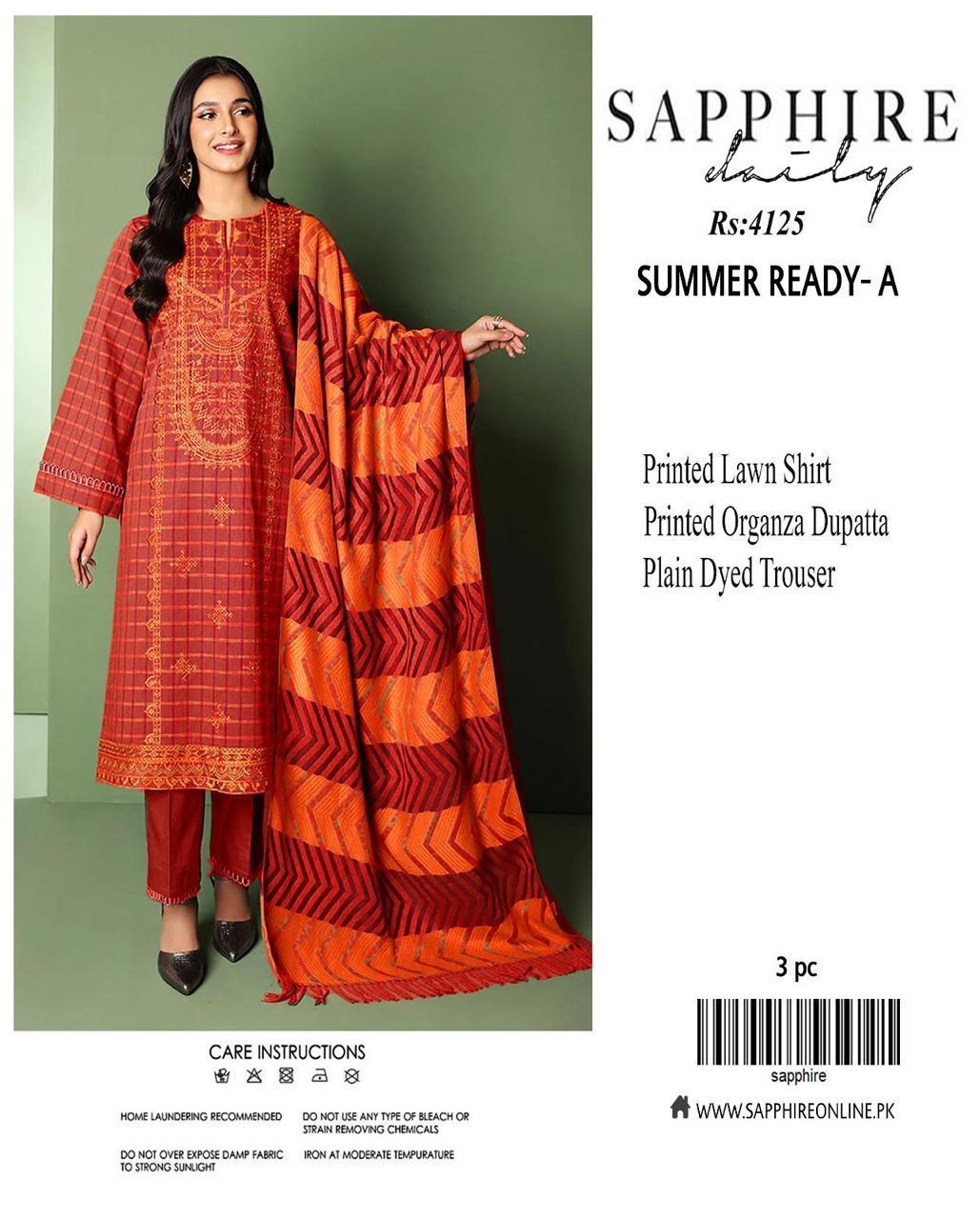 Sapphire 3PC Lawn Suits