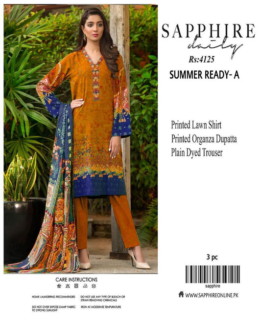 Sapphire Summer Lawn (3PC)