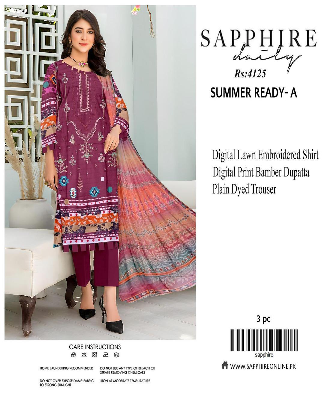 Sapphire – Classic Lawn (3PC)