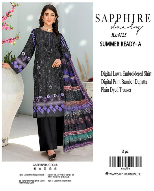 Sapphire 3PC Lawn Suits