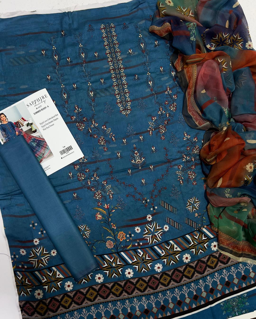 Sapphire 3PC Lawn Suits