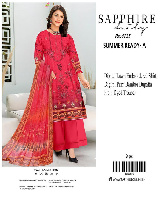 Sapphire 3PC Lawn Suit