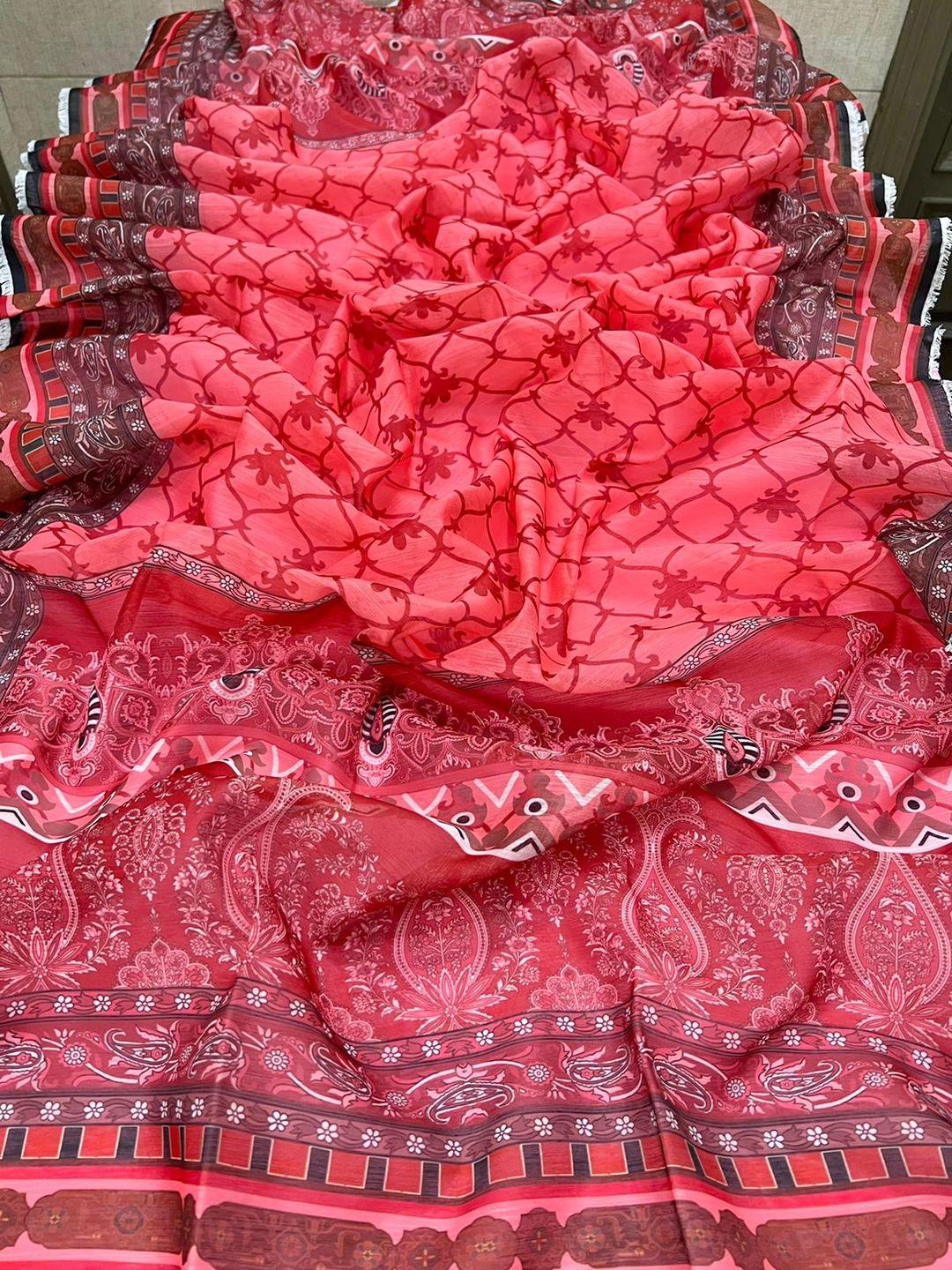 Women's Unstitched Lawn Embroidered Suit
